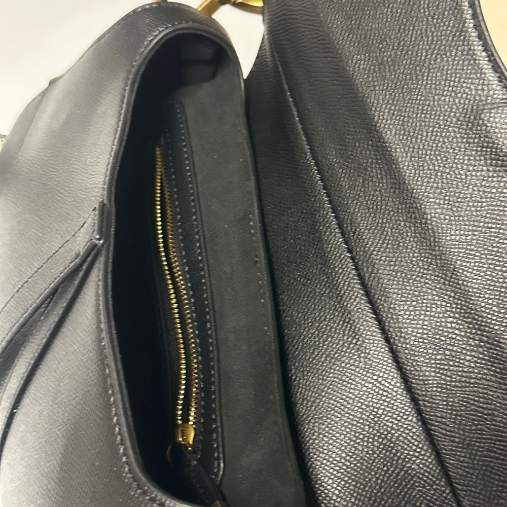 Black Saddle Bag with Signature Strap - Picture 8 of 10